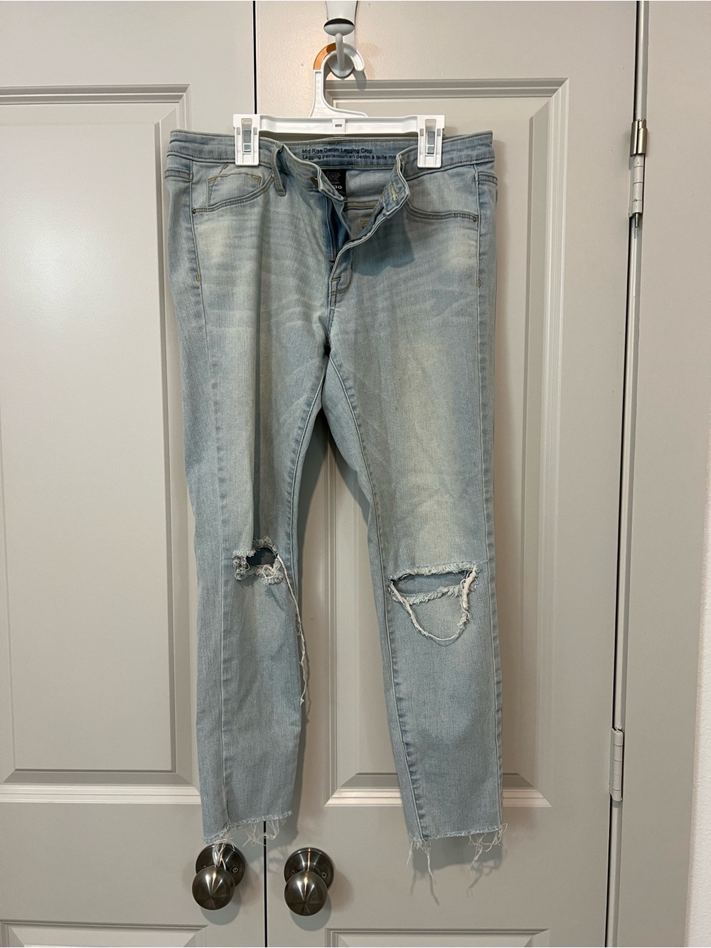 Mossimo Supply Co. Light Blue Distressed Skinny Jeans
